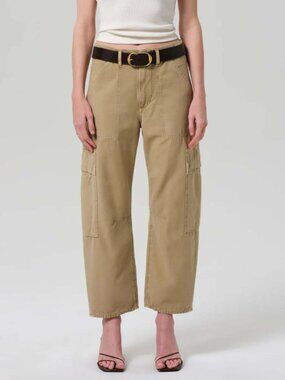 NWT $248 CITIZENS OF HUMANITY MARCELLE LOW SLUNG CARGO PANTS IN GOBI SIZE W27